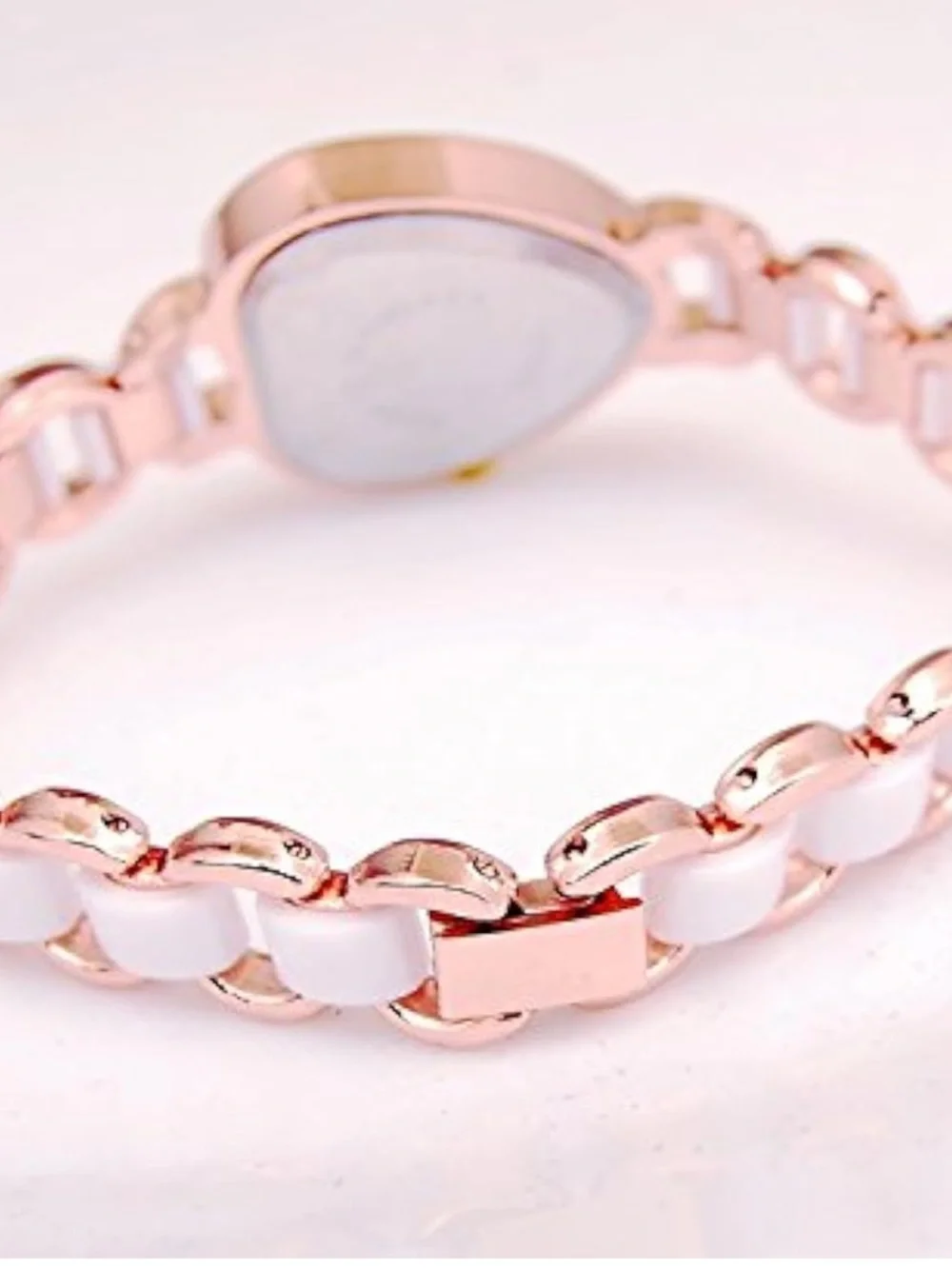Anthropologie Rose Gold and Blush Heart Bracelet Watch